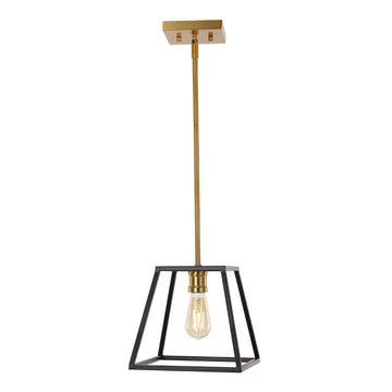 Lloyd Farmhouse Industrial Iron LED Pendant - JONATHAN Y